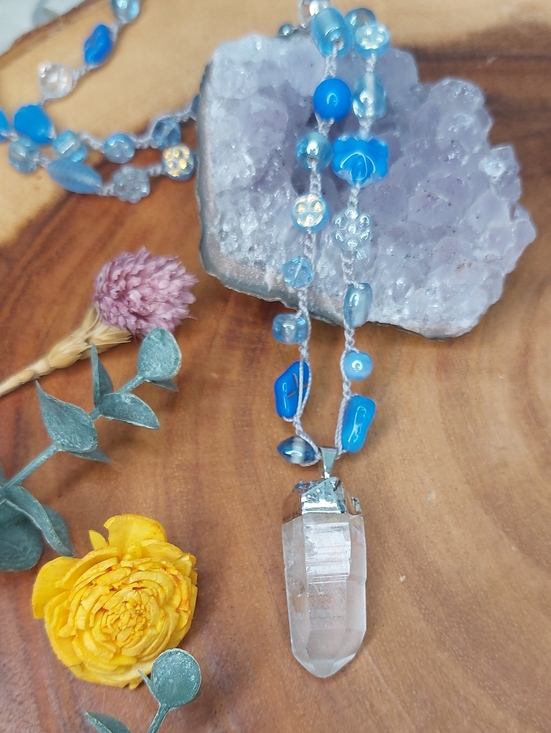 Rust Belt Raised Jewelry - Handcrafted Quartz Crystal Necklace by Rust Belt Raised
